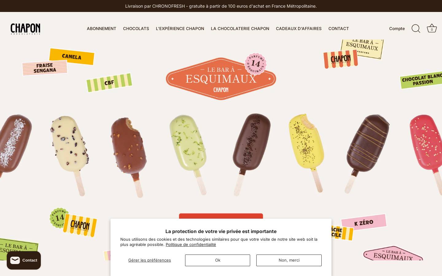 chapon.com homepage screenshot