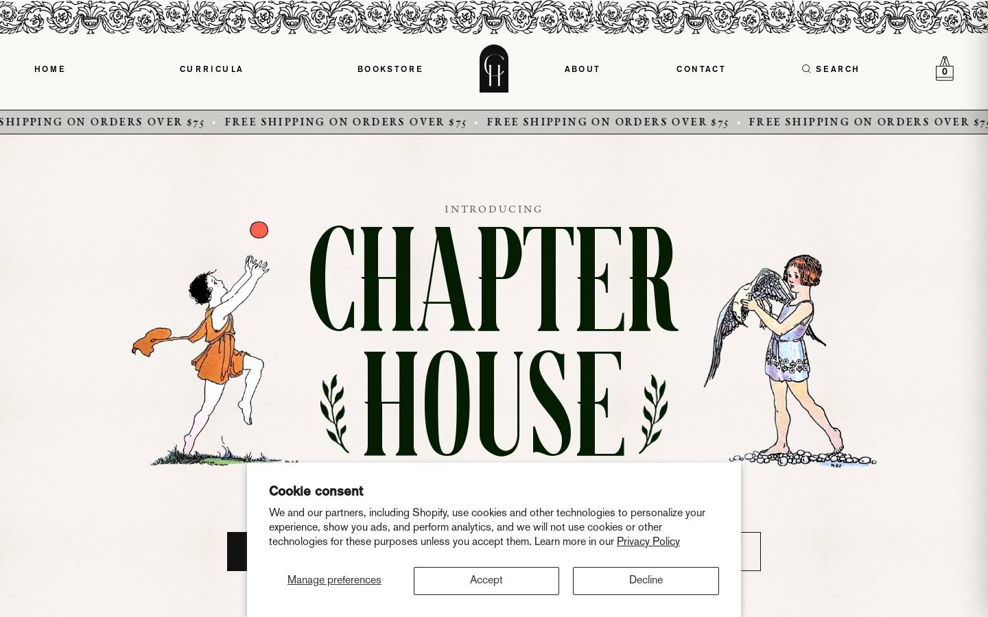 chapter.house homepage screenshot