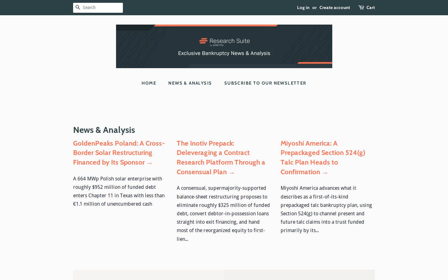 chapter11cases.com homepage screenshot