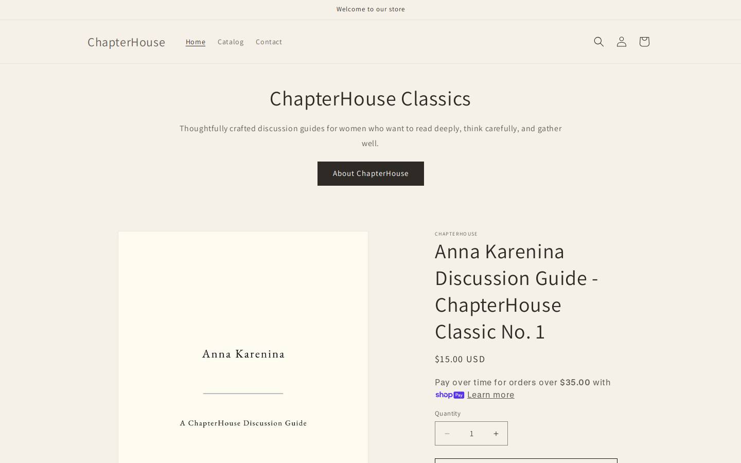 chapterhouseclassics.com homepage screenshot
