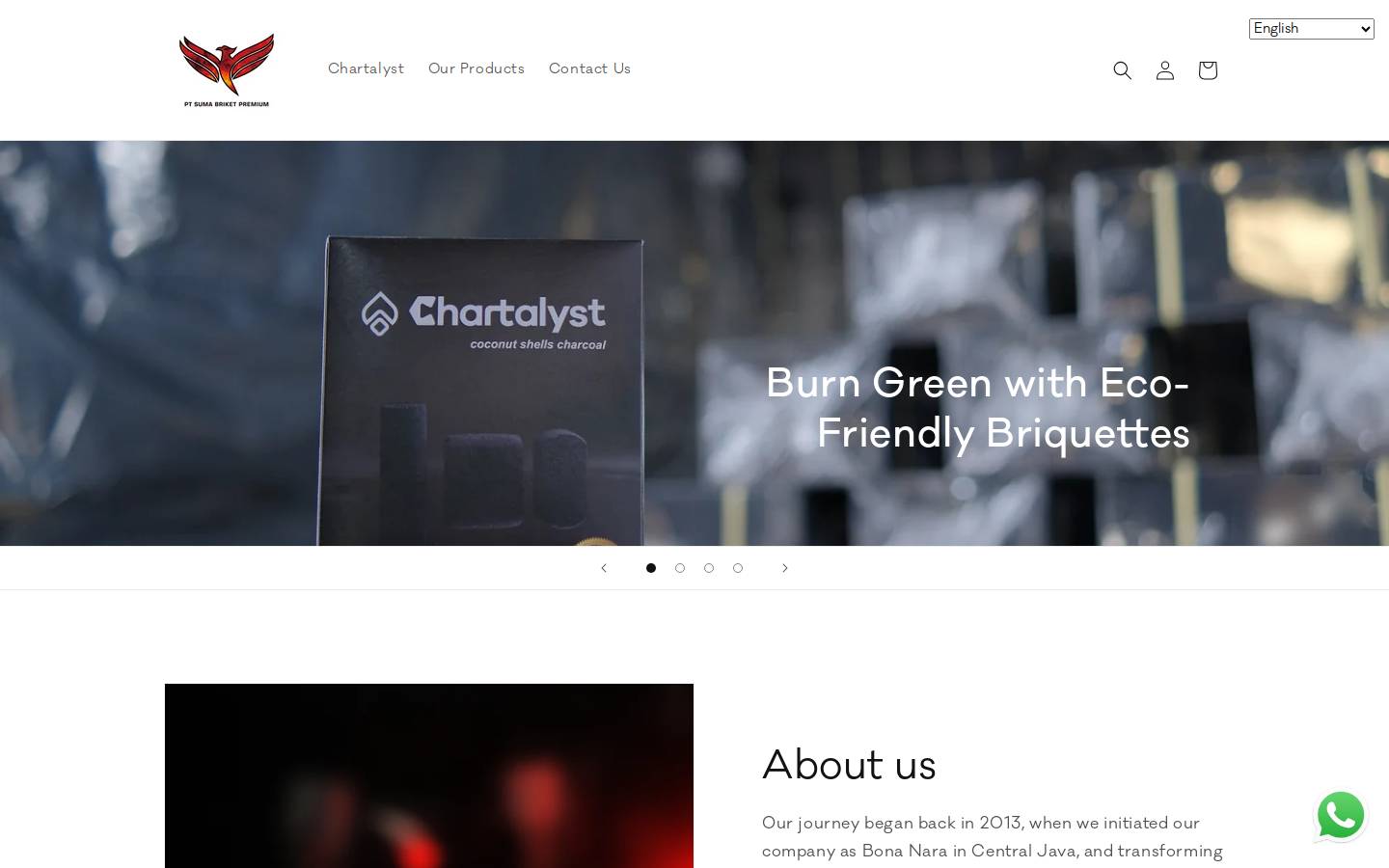 charcoalpremium.com homepage screenshot