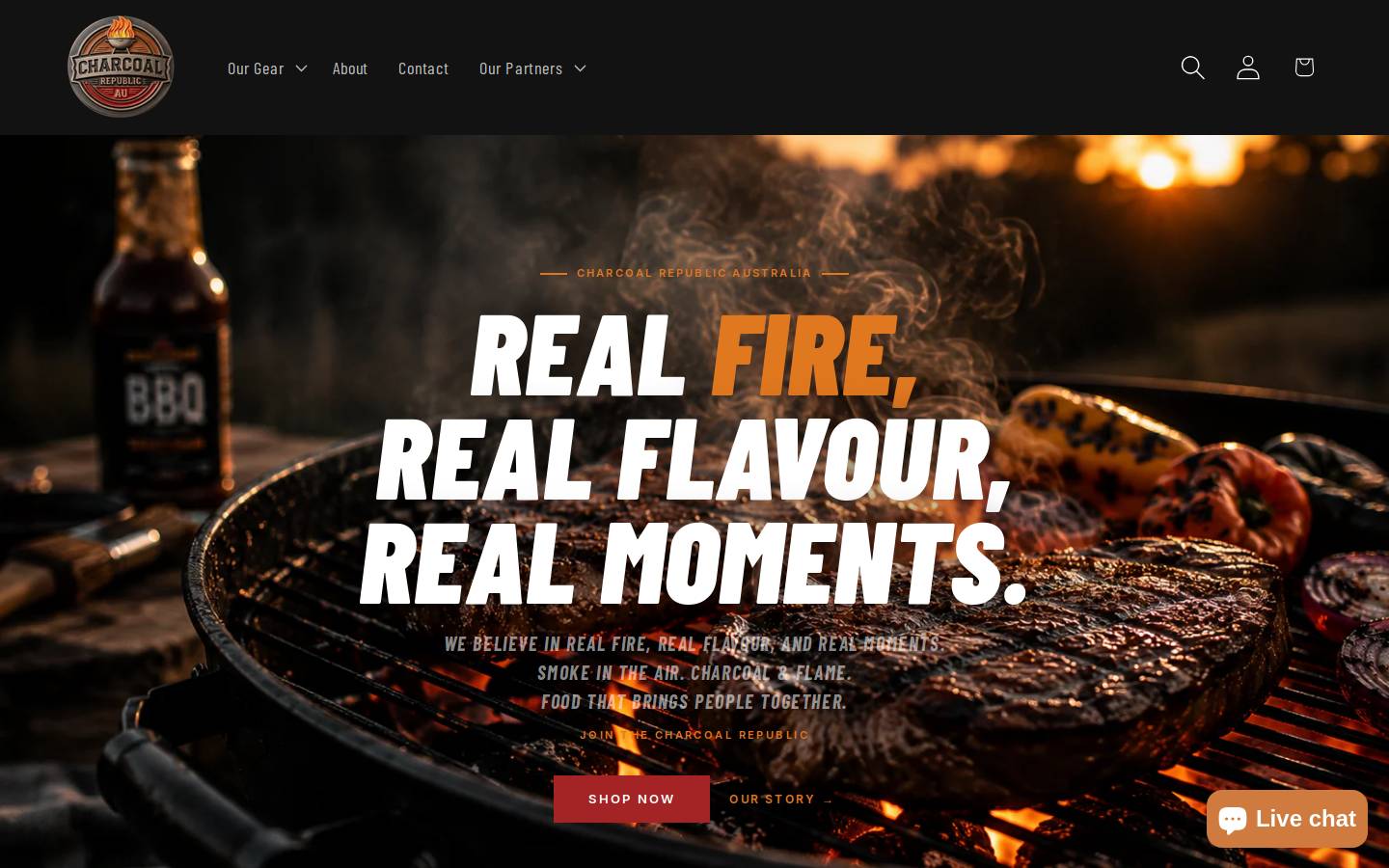 charcoalrepublic.com.au homepage screenshot