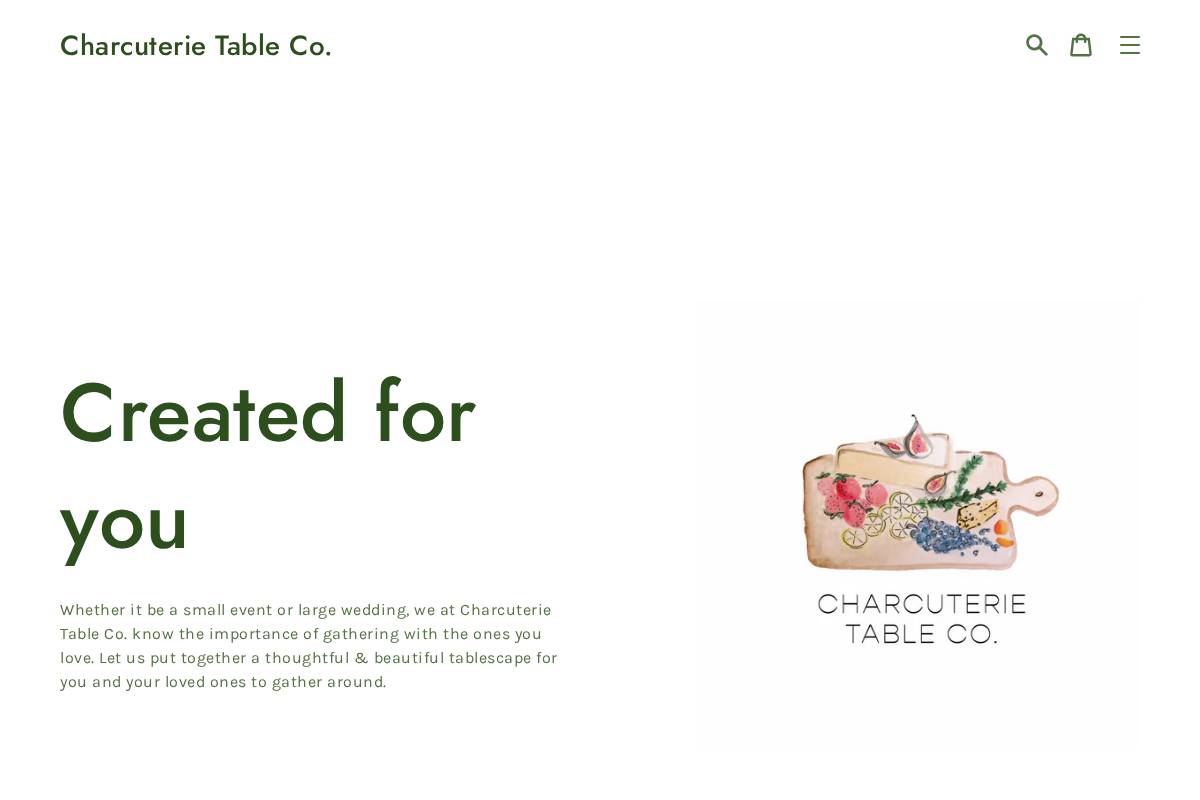 charcuterietable.co homepage screenshot