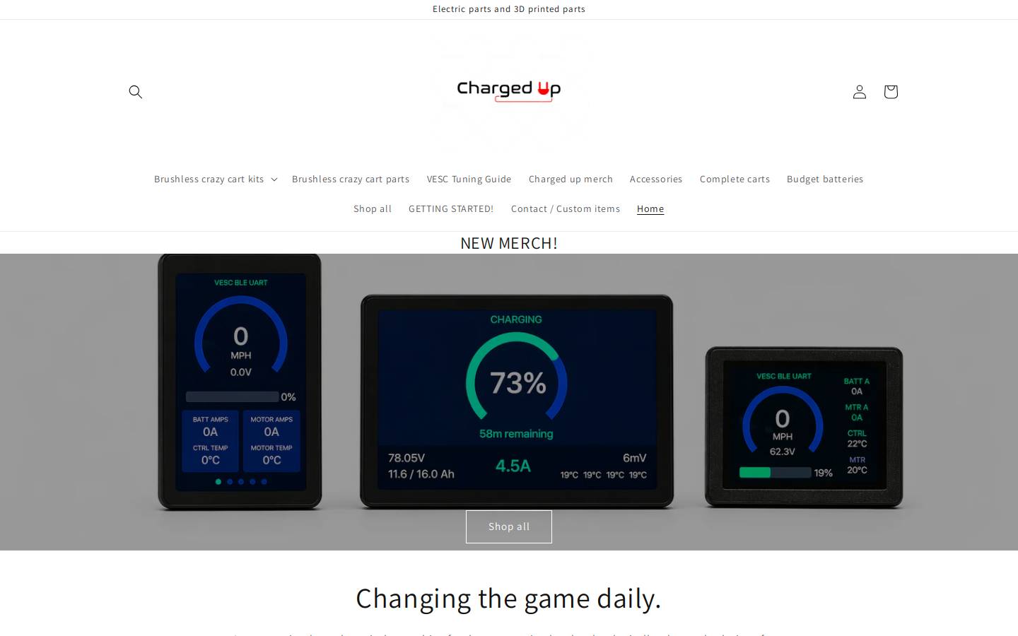 chargedup3d.com homepage screenshot