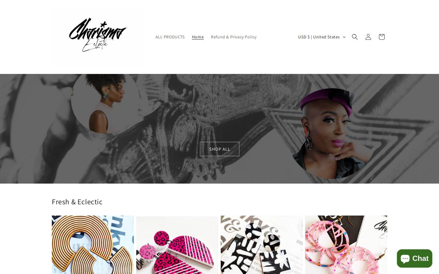 charismaeclectic.com homepage screenshot