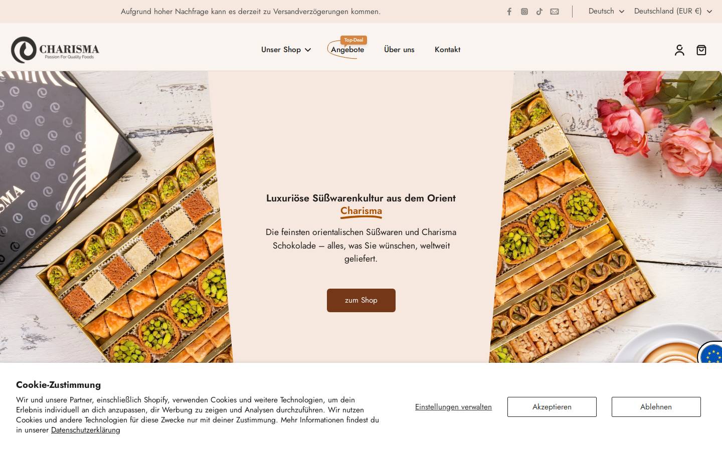 charismagoods.com homepage screenshot