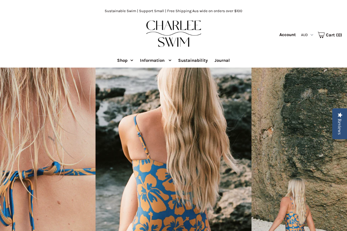 charleeswim.com.au homepage screenshot