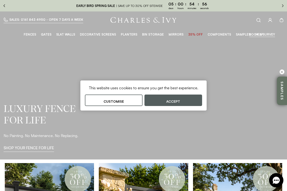 Charles & Ivy homepage screenshot