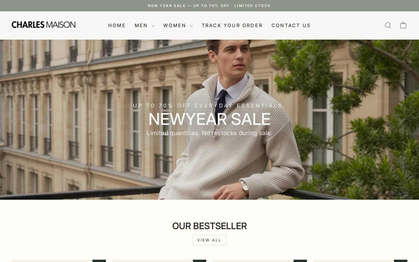 charlesmaison.com homepage screenshot