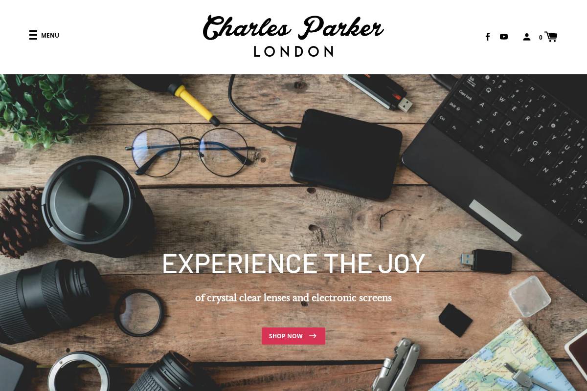 charlesparkerlondon.com homepage screenshot