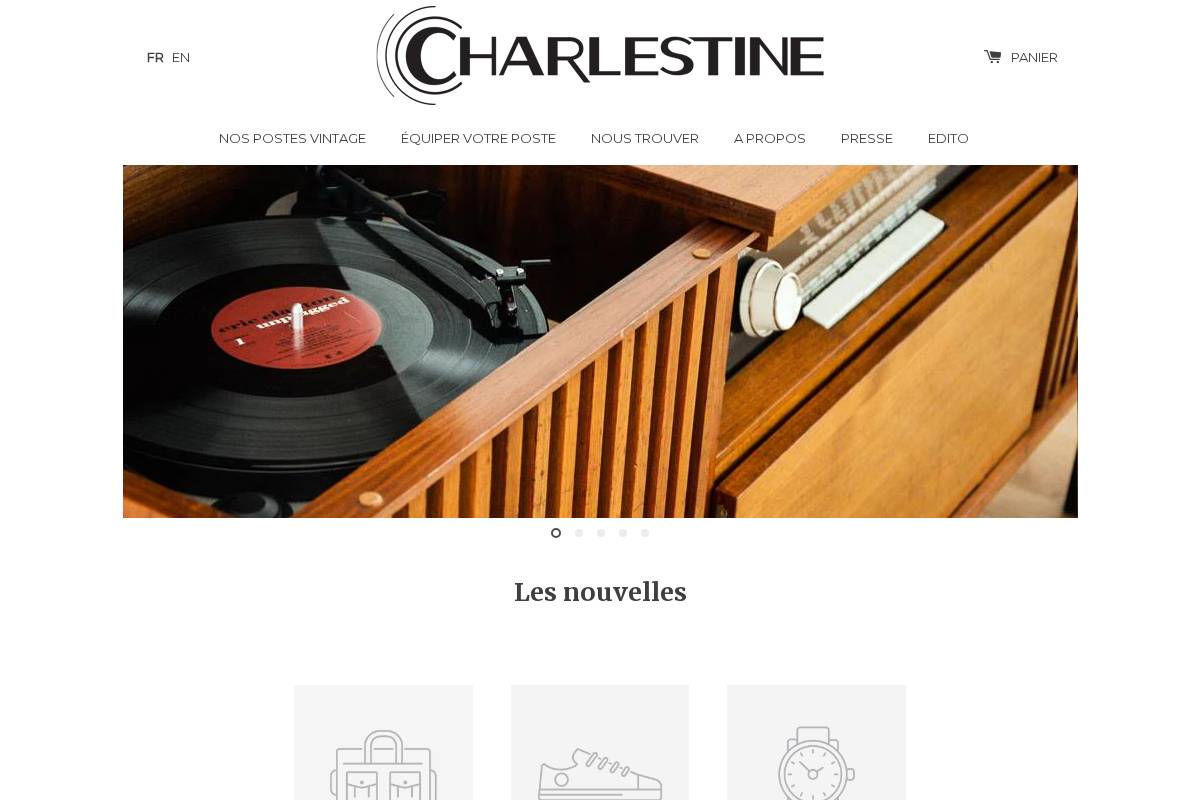 Charlestine homepage screenshot