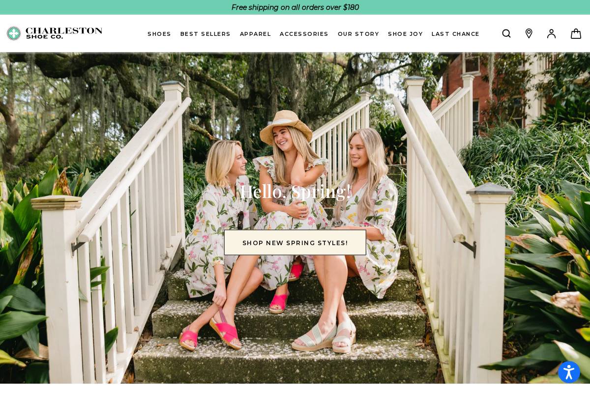 charlestonshoeco.com homepage screenshot
