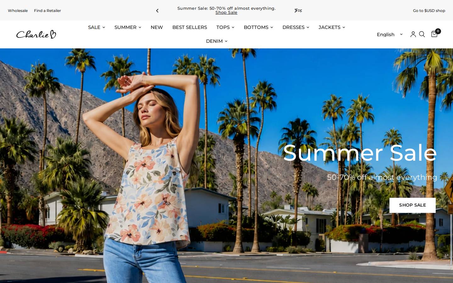 Charliebcollection homepage screenshot