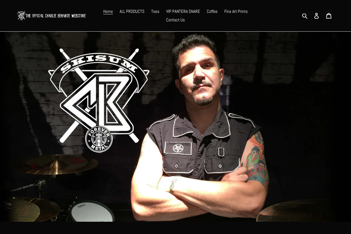 Charlie Benante Store homepage screenshot