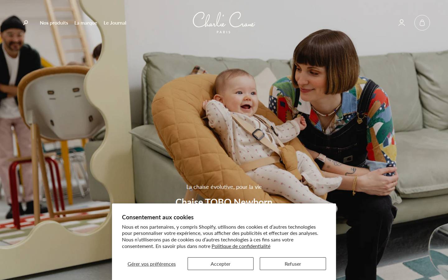 charliecraneparis.com homepage screenshot