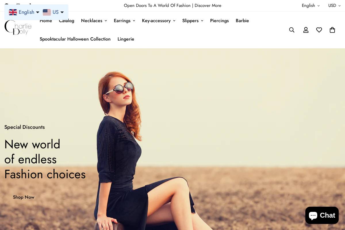 charliedolly.com homepage screenshot