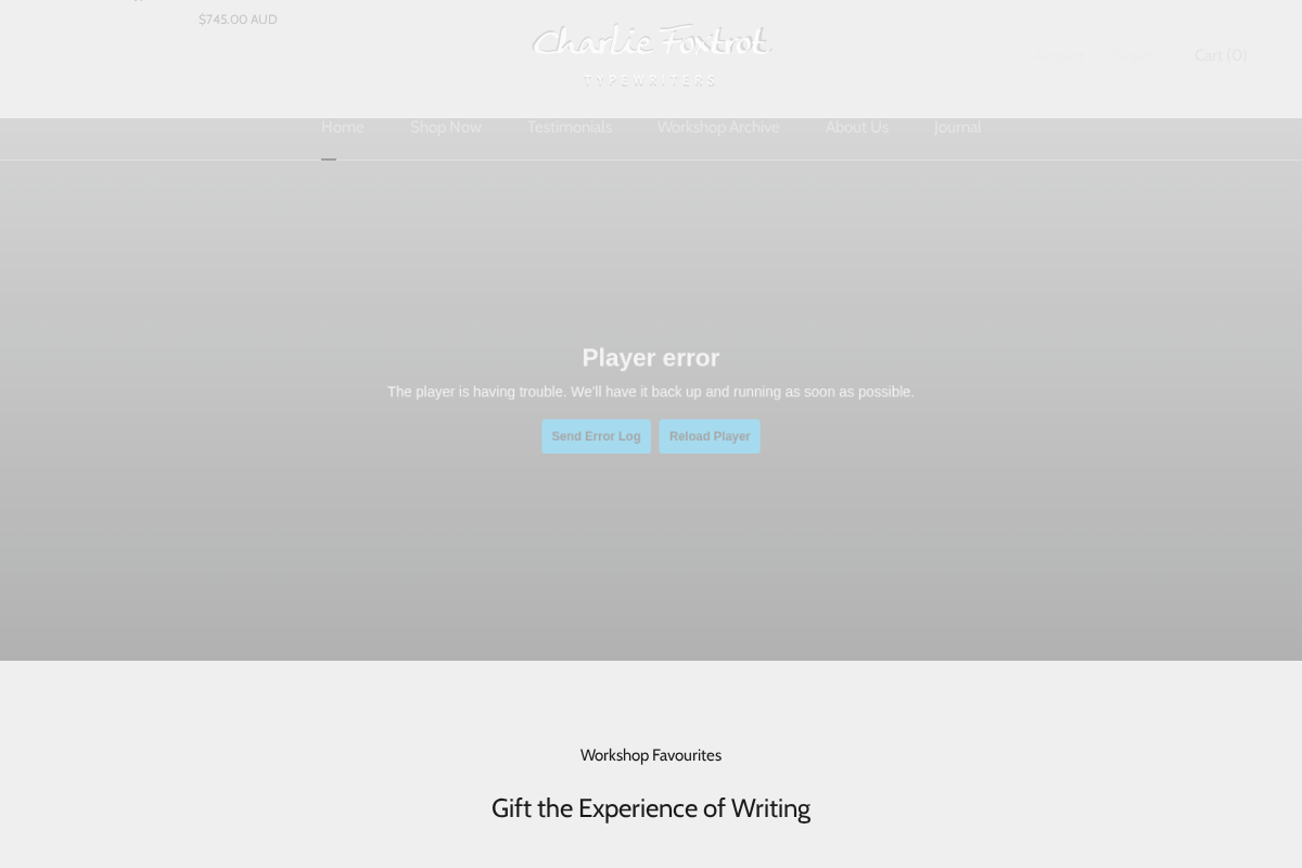 Charlie Foxtrot homepage screenshot