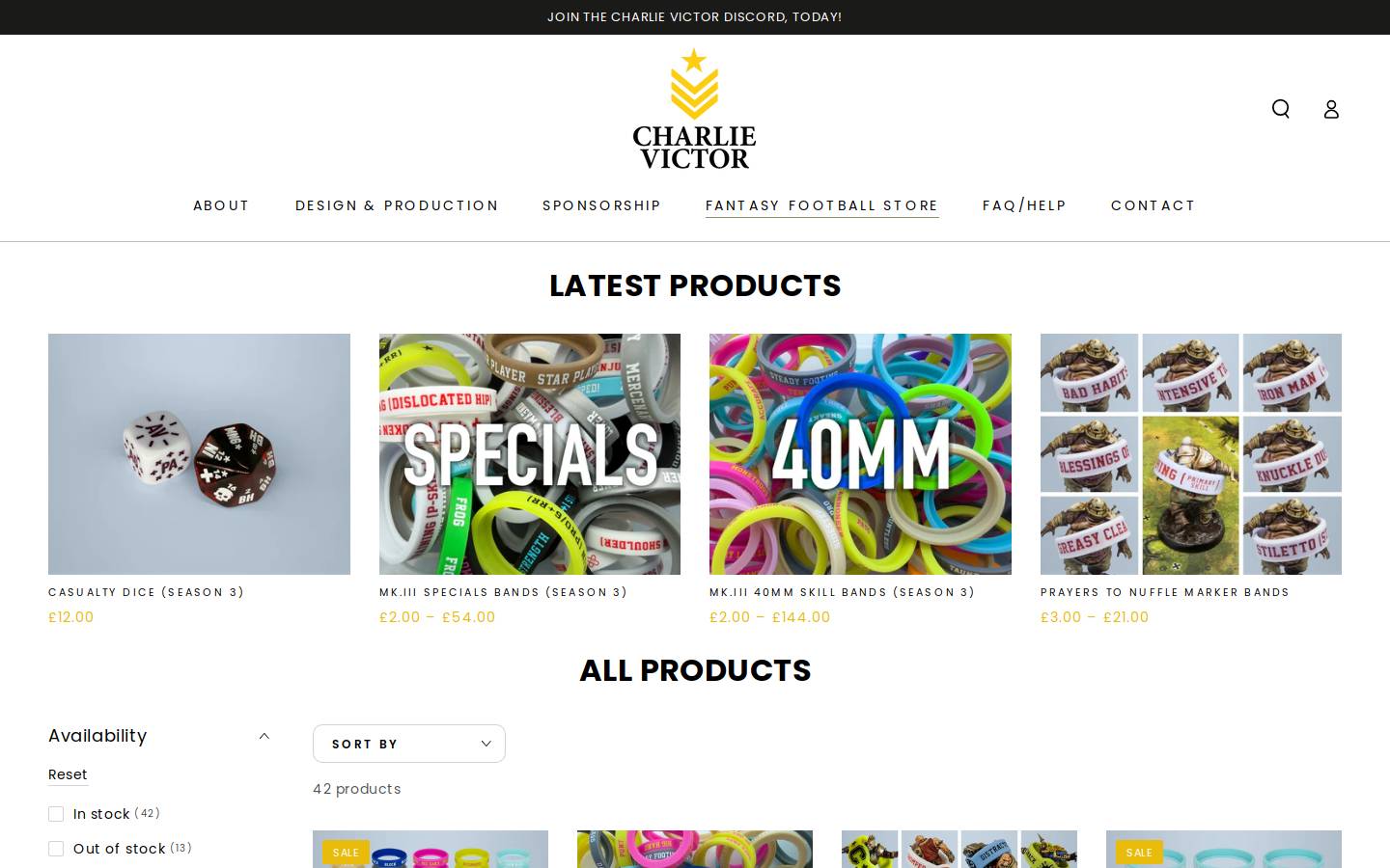 charlievictorproducts.com homepage screenshot