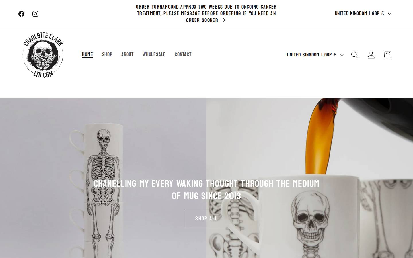 charlotteclarkltd.com homepage screenshot