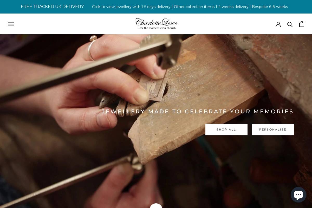 charlottelowe.co.uk homepage screenshot