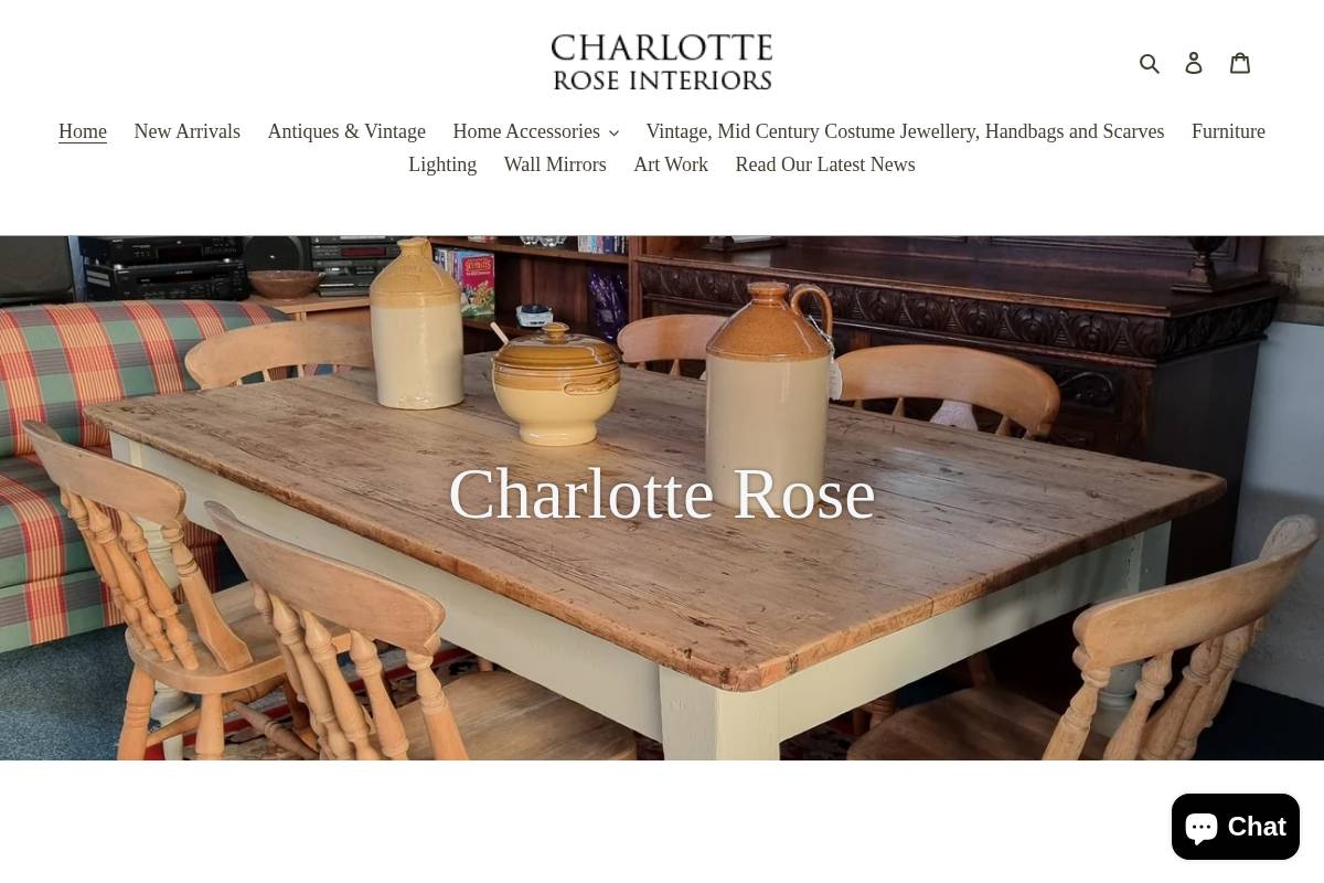 charlotteroseinteriorsuk.com homepage screenshot