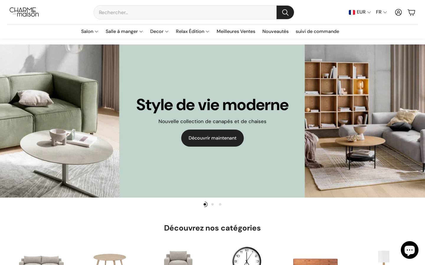 Charme Maison homepage screenshot