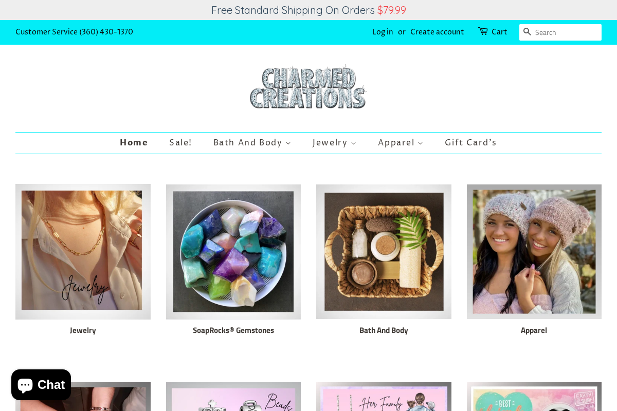 Charmed Creations LLC homepage screenshot