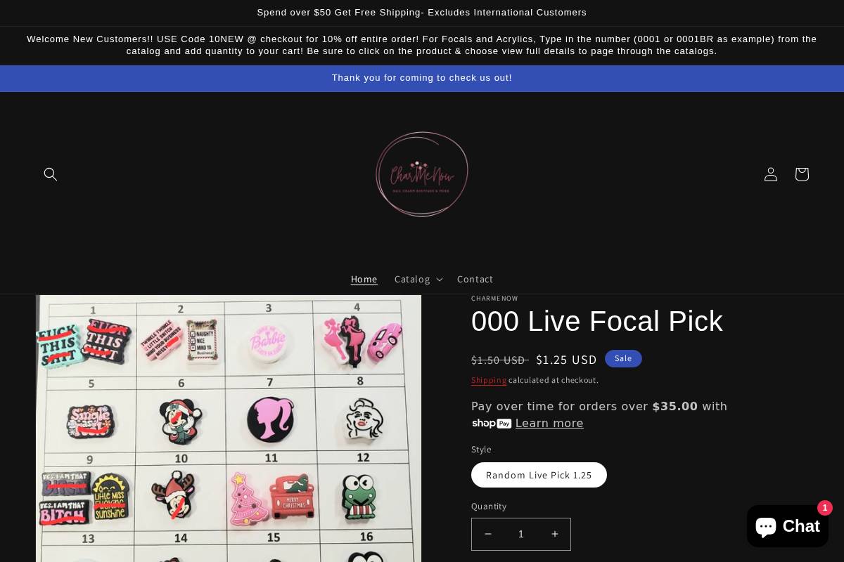 charmenow.com homepage screenshot