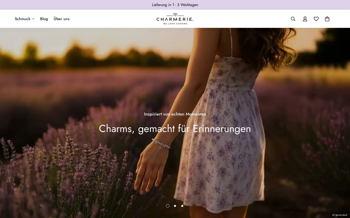 Charmerie homepage screenshot