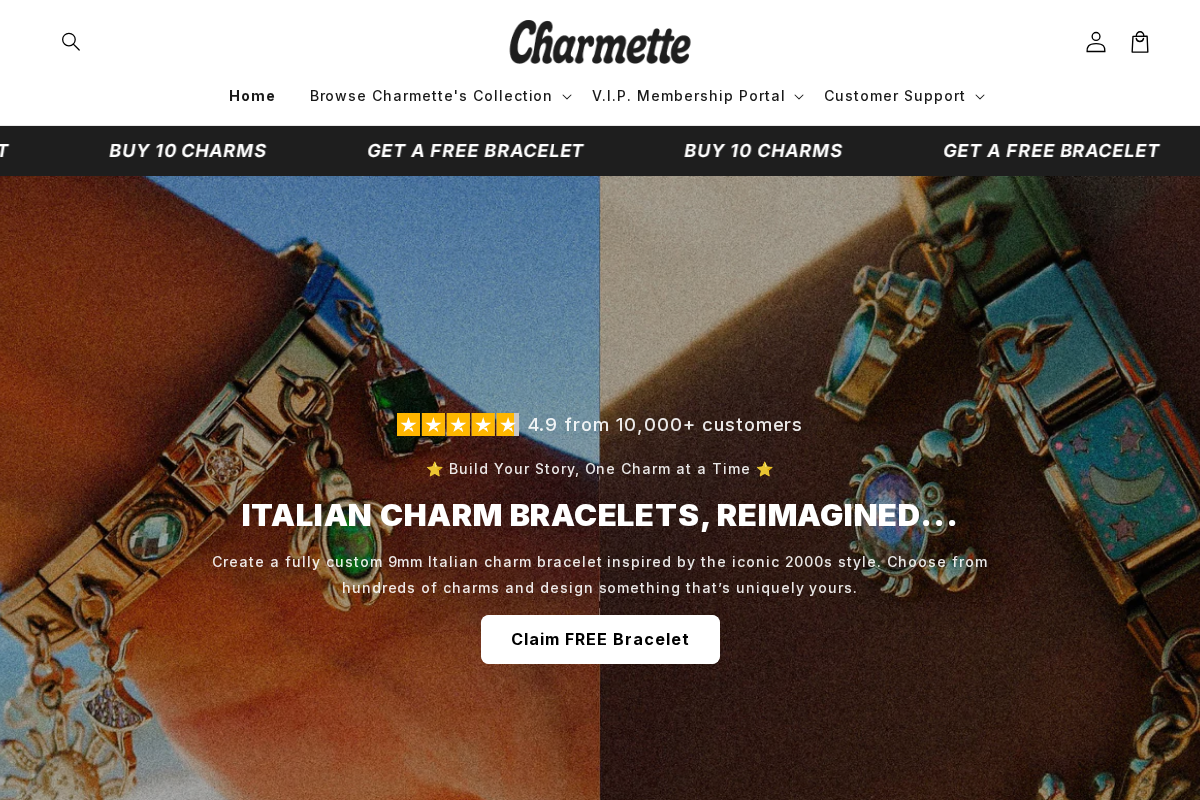 Charmette homepage screenshot