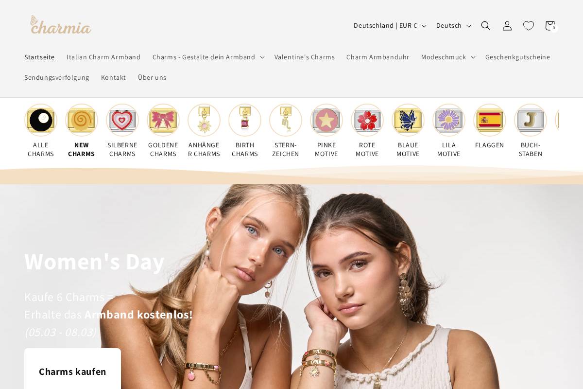 Charmia homepage screenshot