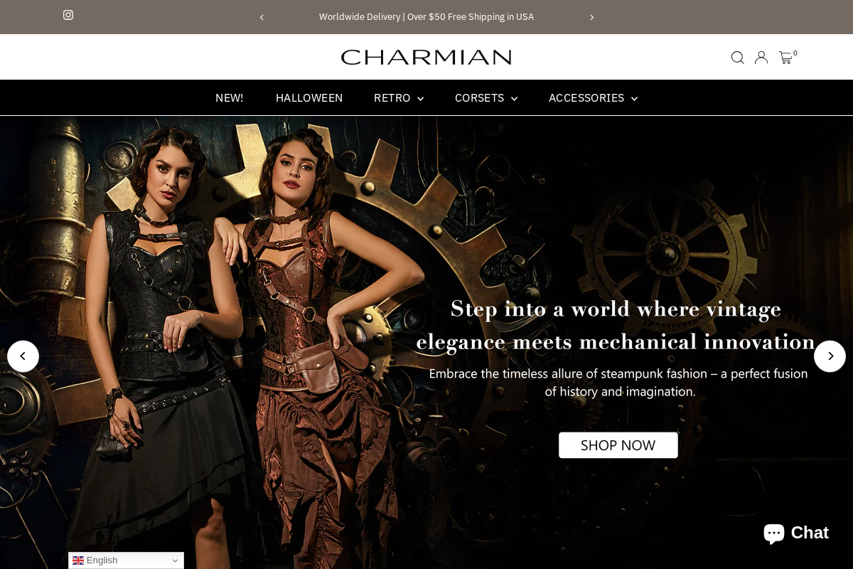 Charmian homepage screenshot