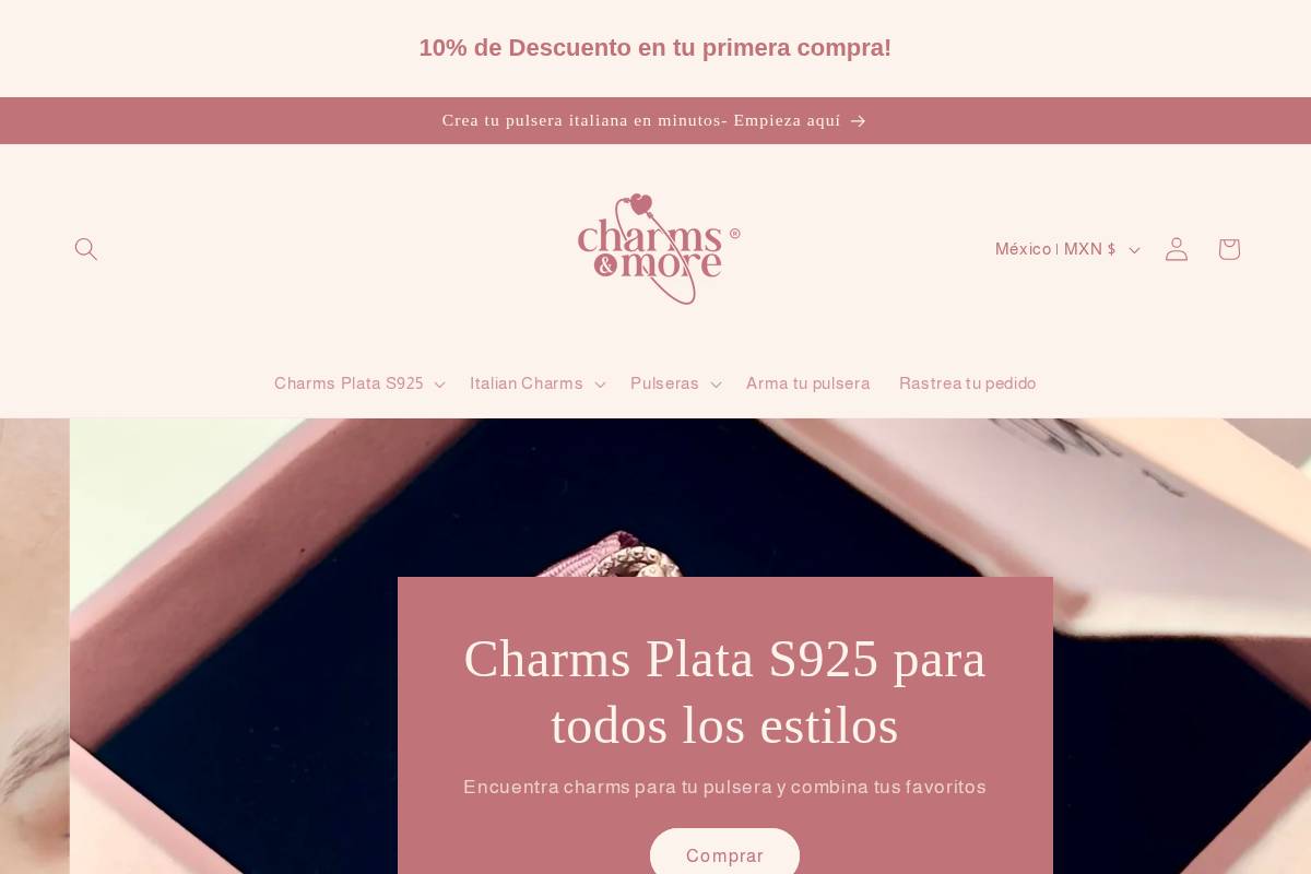 charmsymore.com.mx homepage screenshot