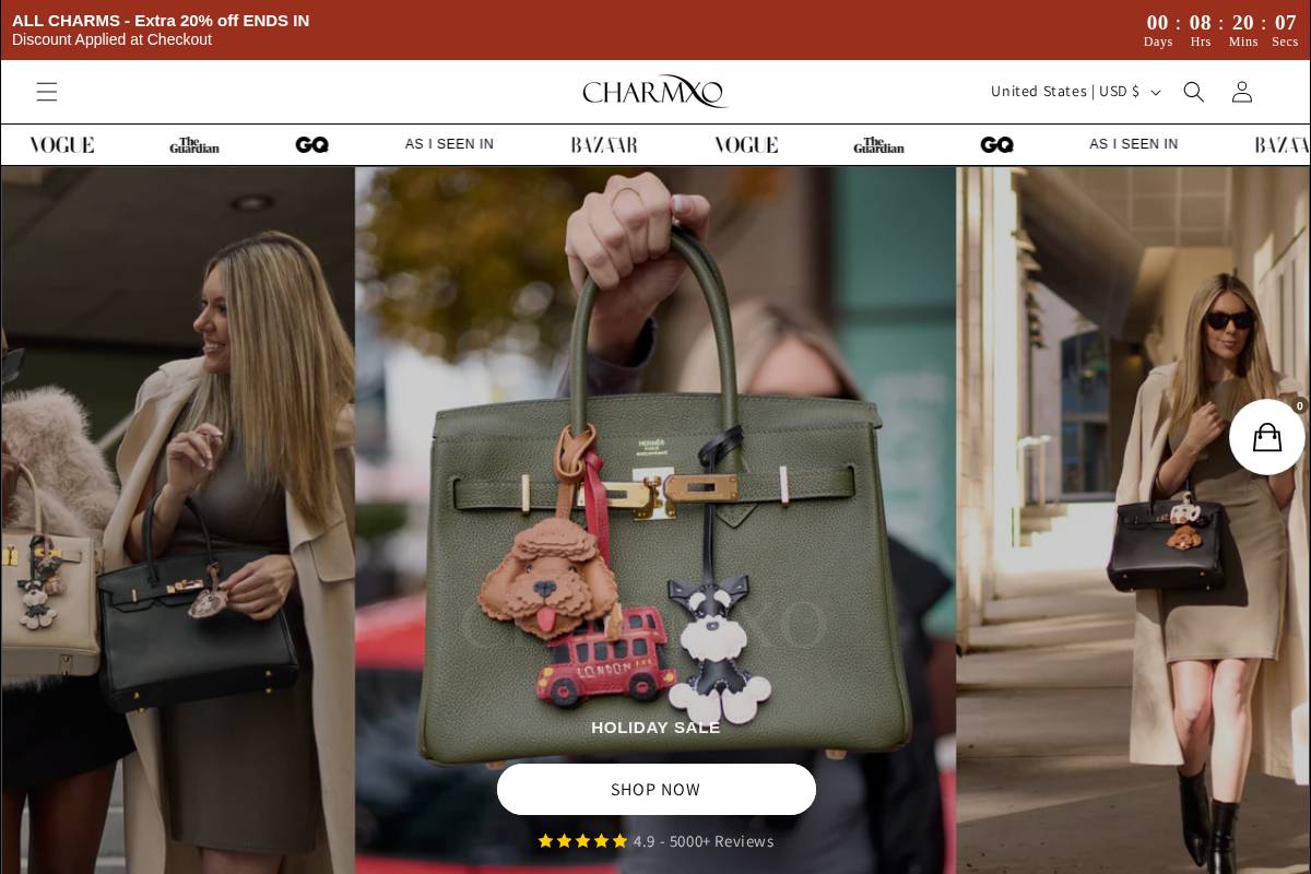 charmxo.com homepage screenshot