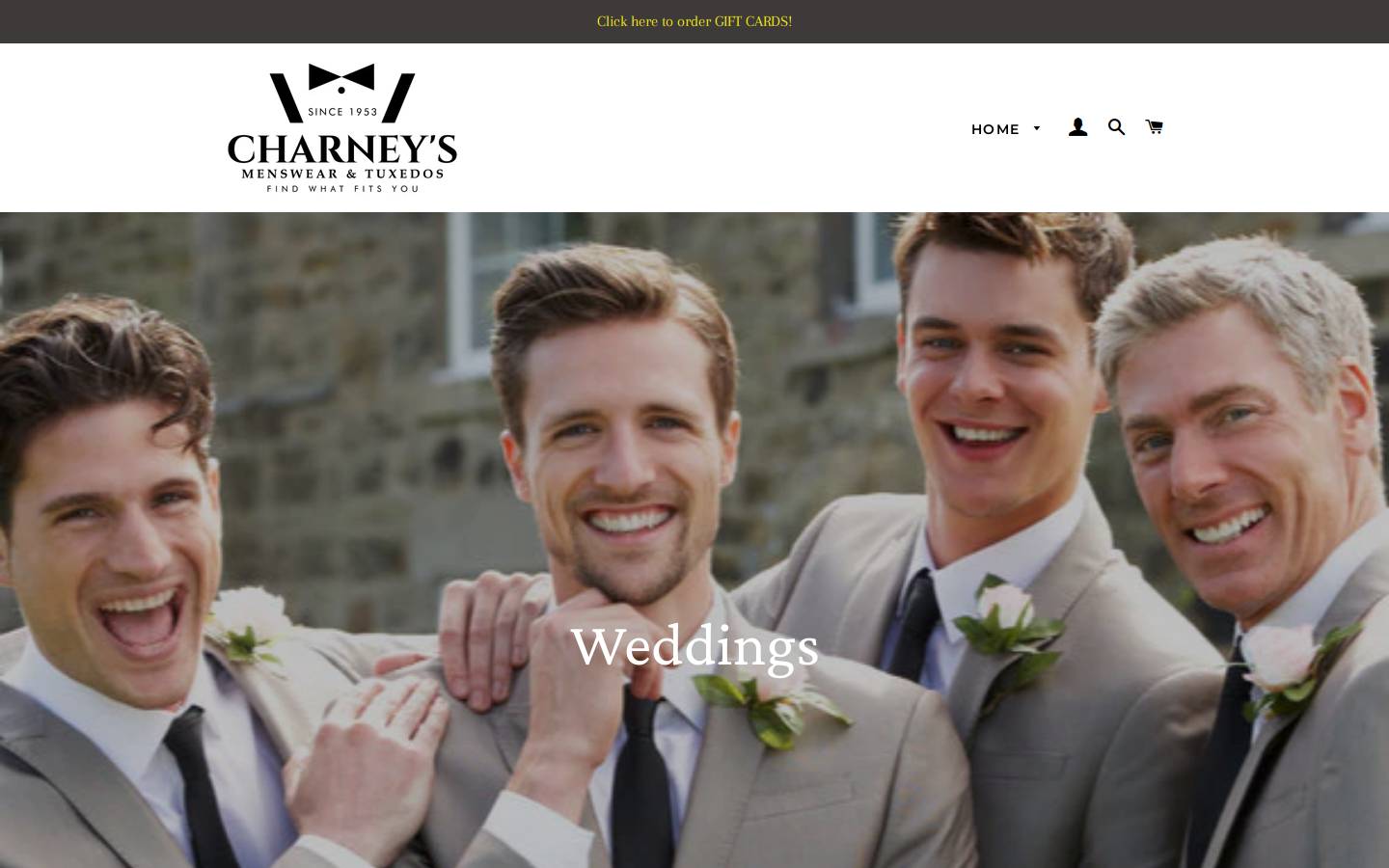 charneysmenswear.com homepage screenshot