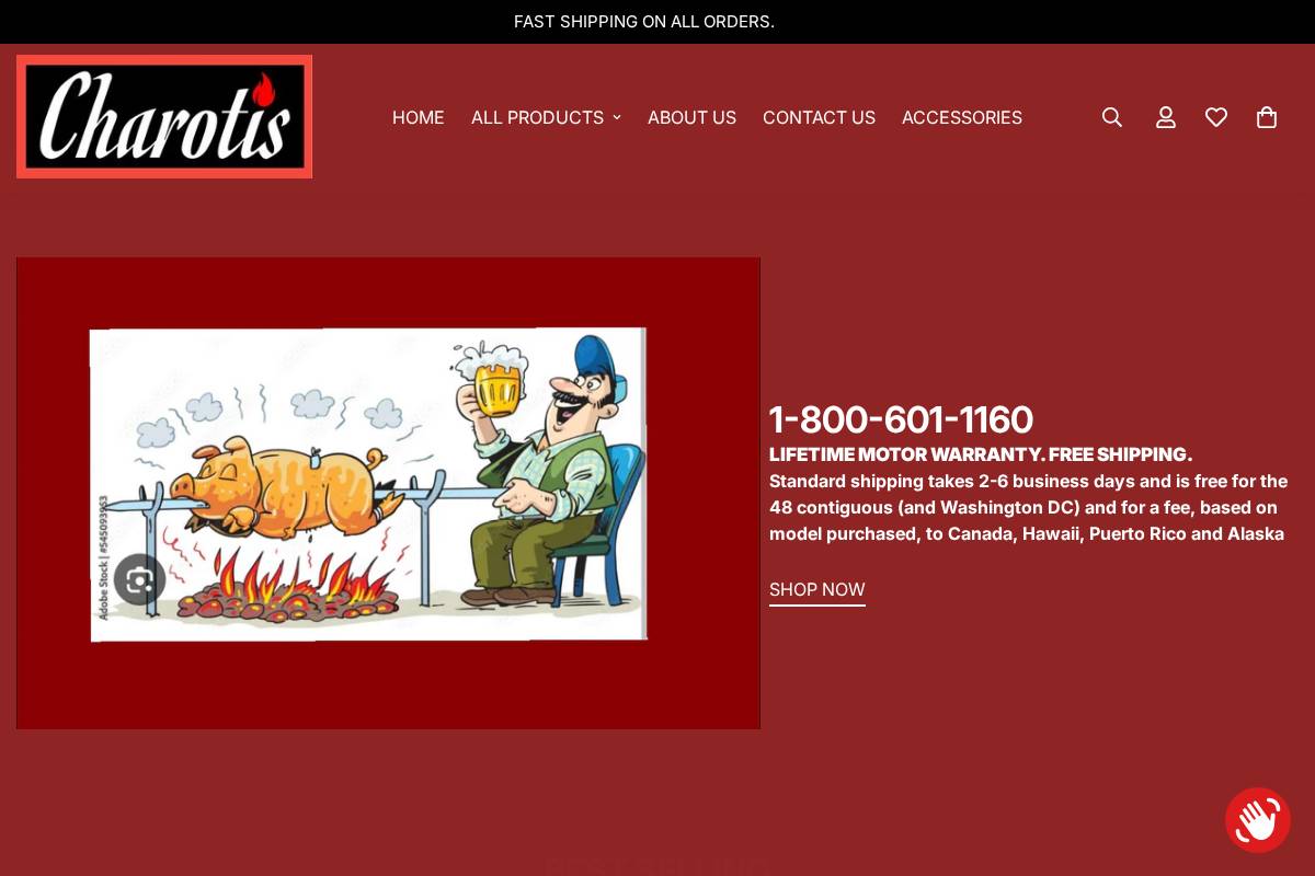 Charotis homepage screenshot