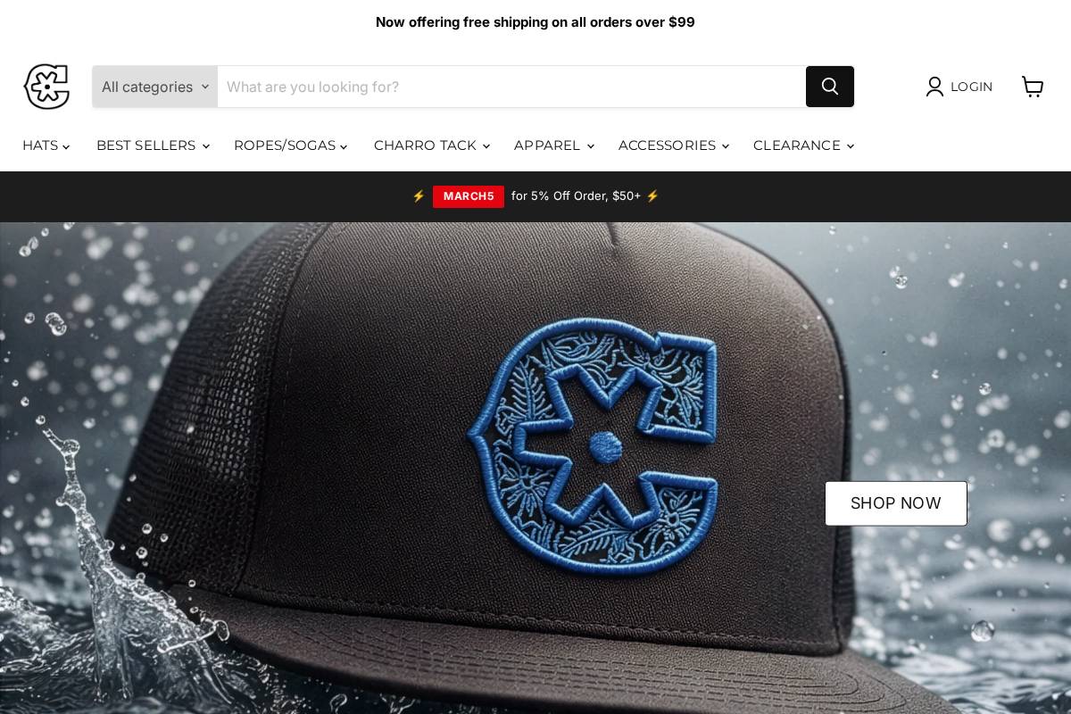 charrosoriginal.com homepage screenshot