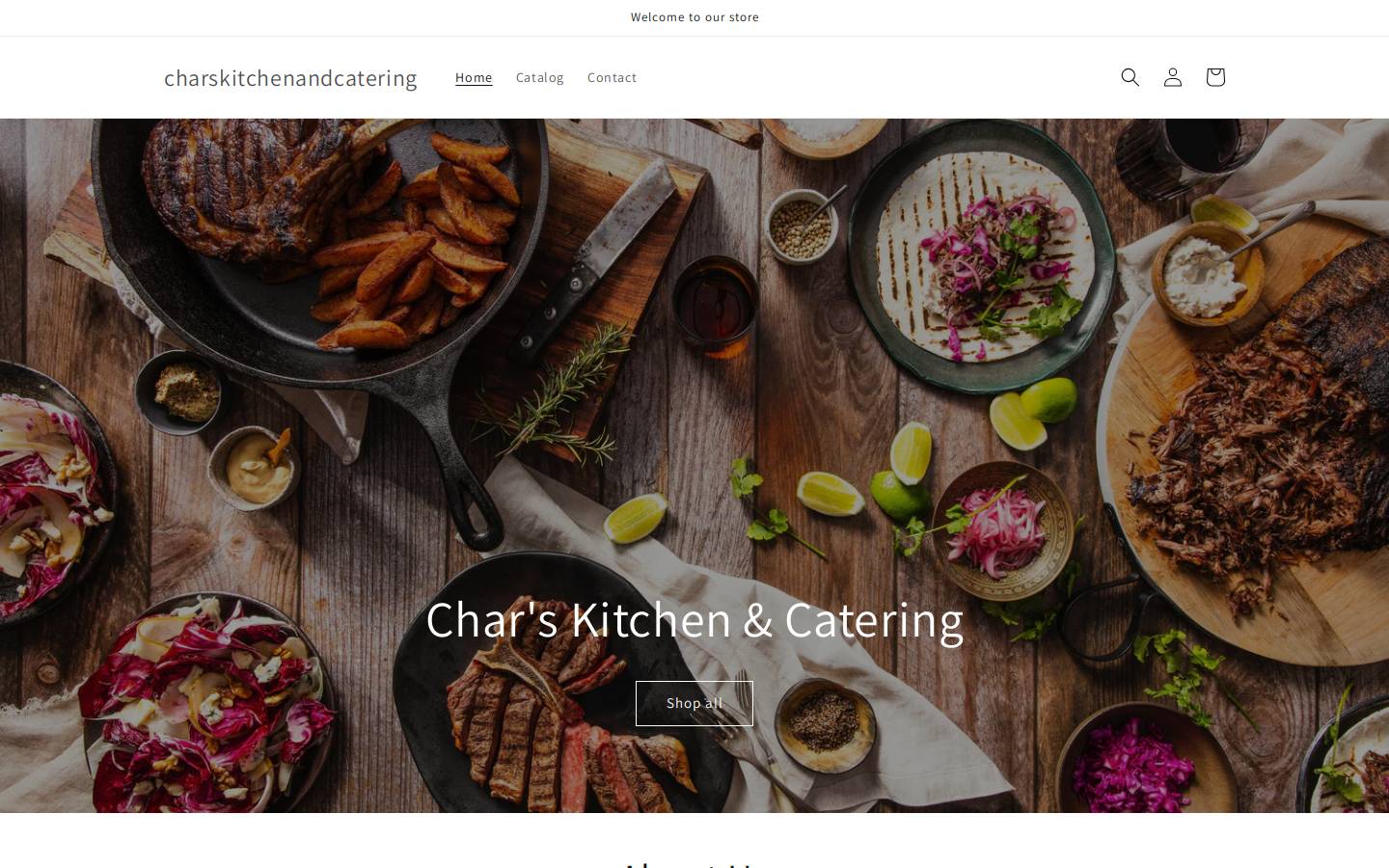 charskitchenandcatering.com homepage screenshot