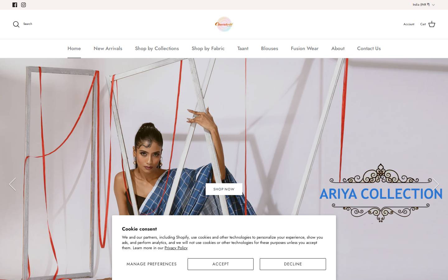 charukriti.co.in homepage screenshot