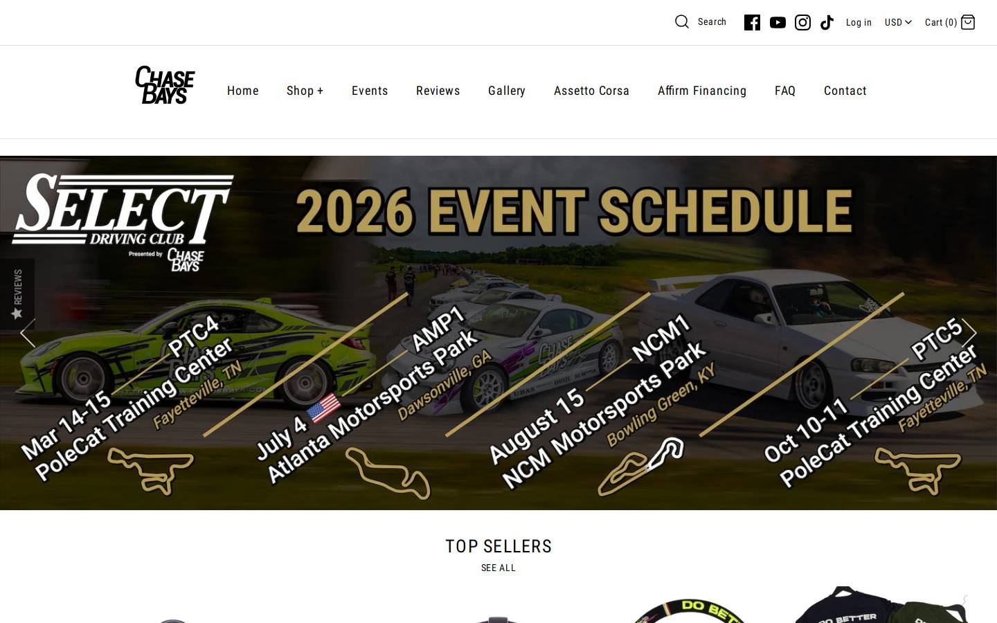 chasebays.com homepage screenshot