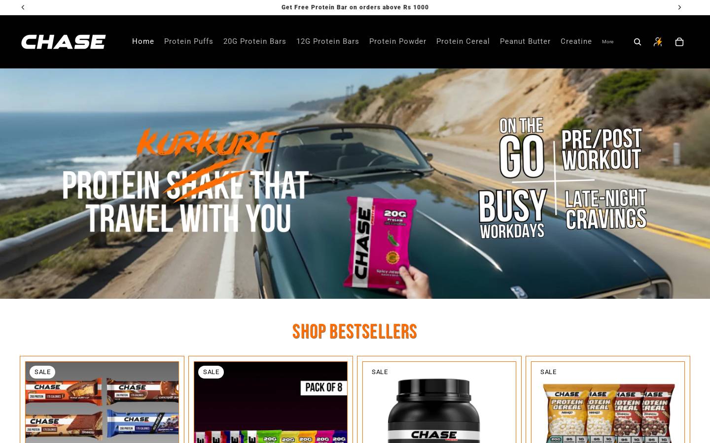 chaseprotein.com homepage screenshot