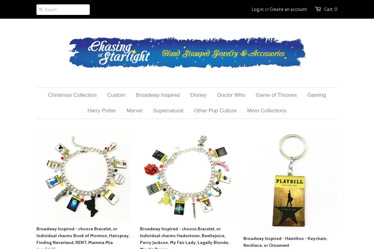 chasingatstarlight.com homepage screenshot