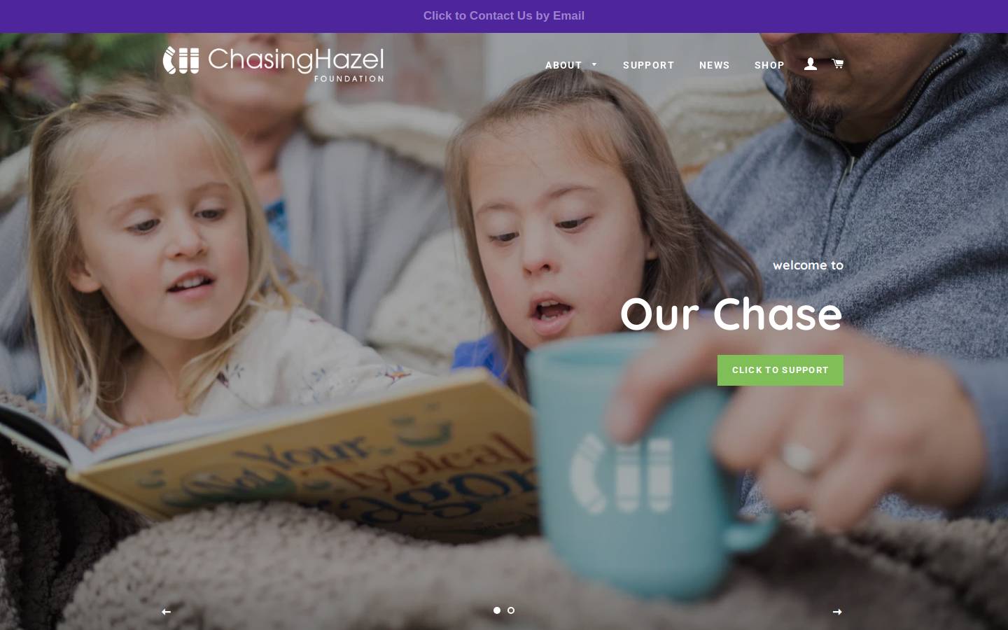 chasinghazel.com homepage screenshot