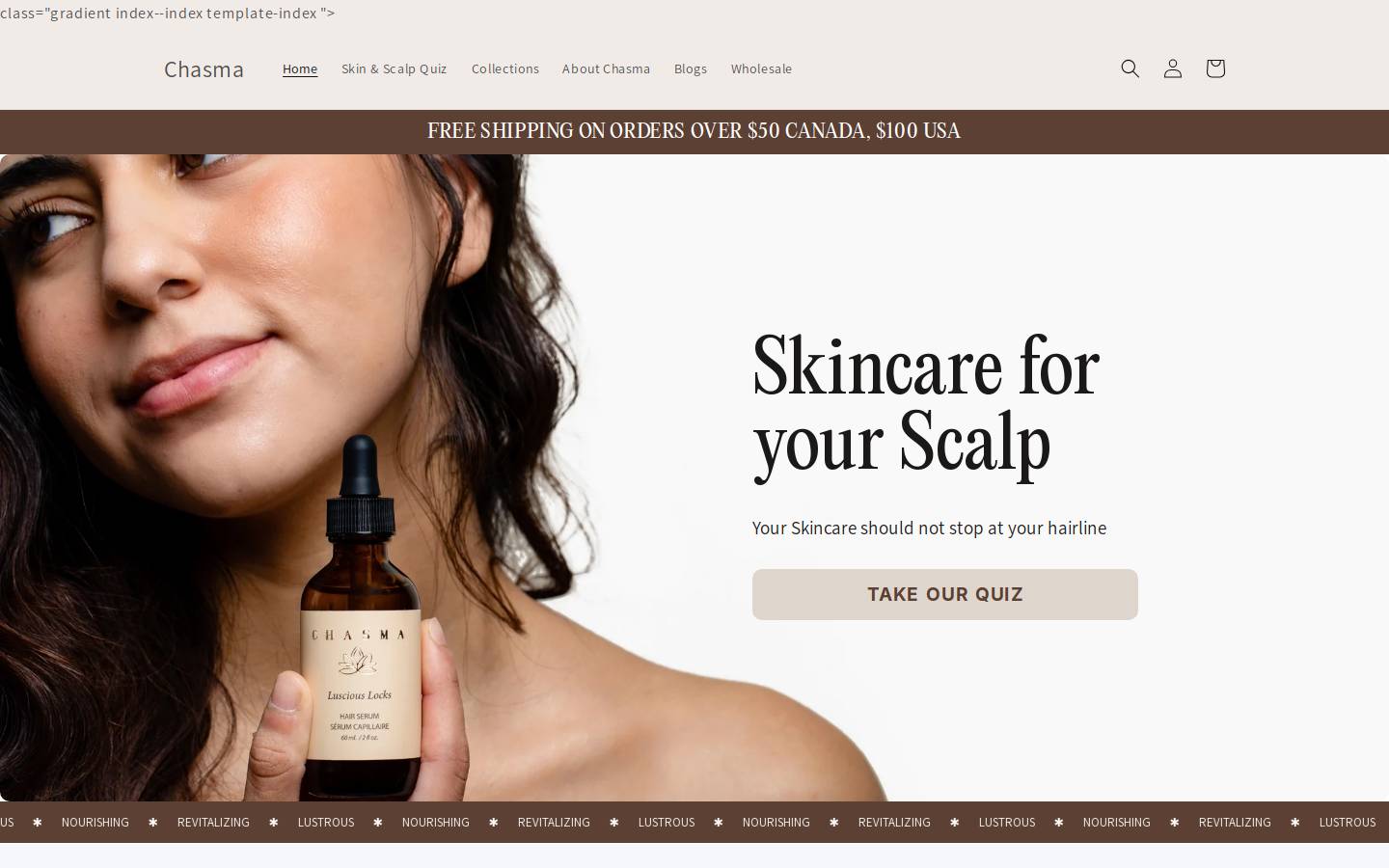 chasmaskin.com homepage screenshot
