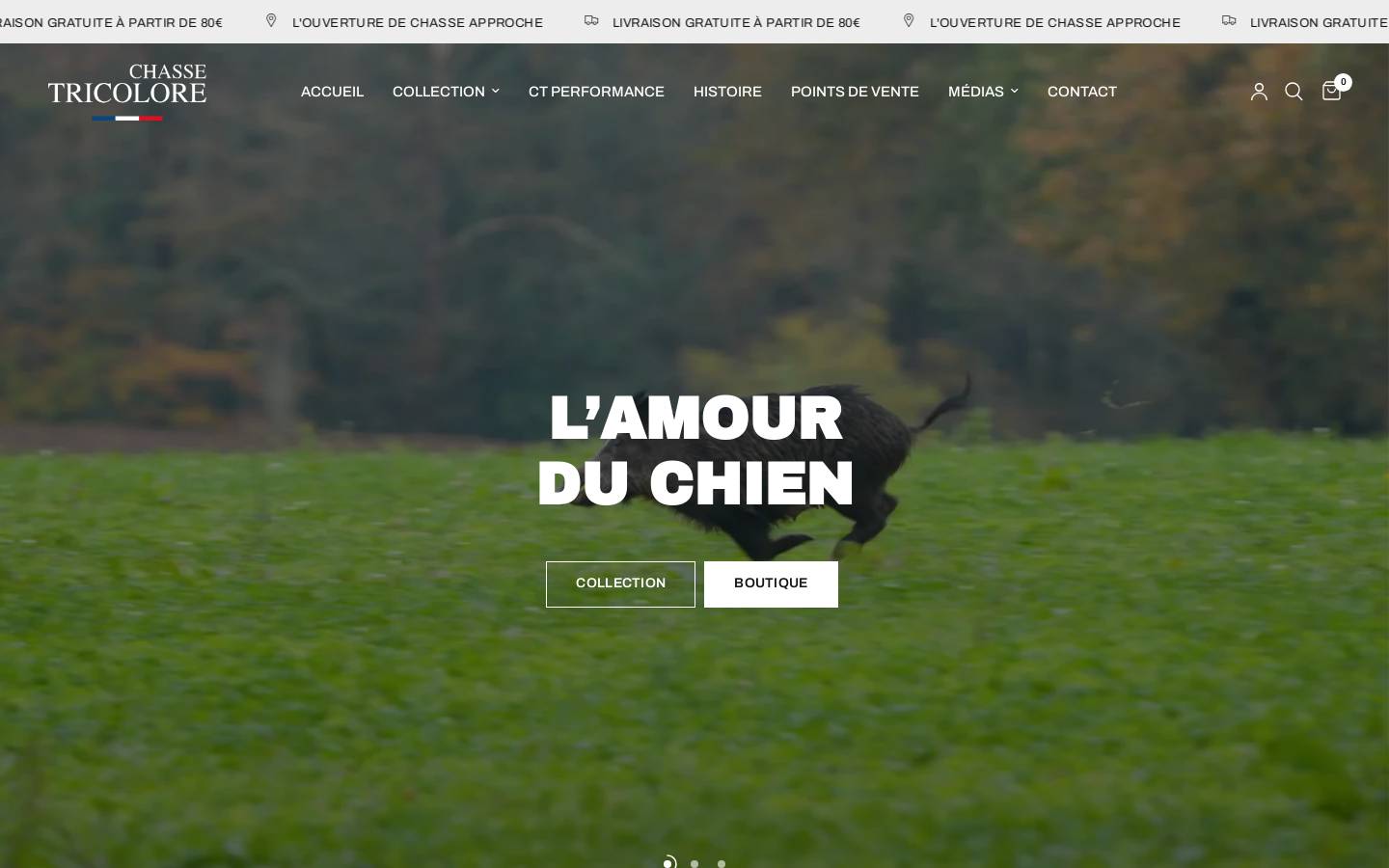 chassetricolore.fr homepage screenshot