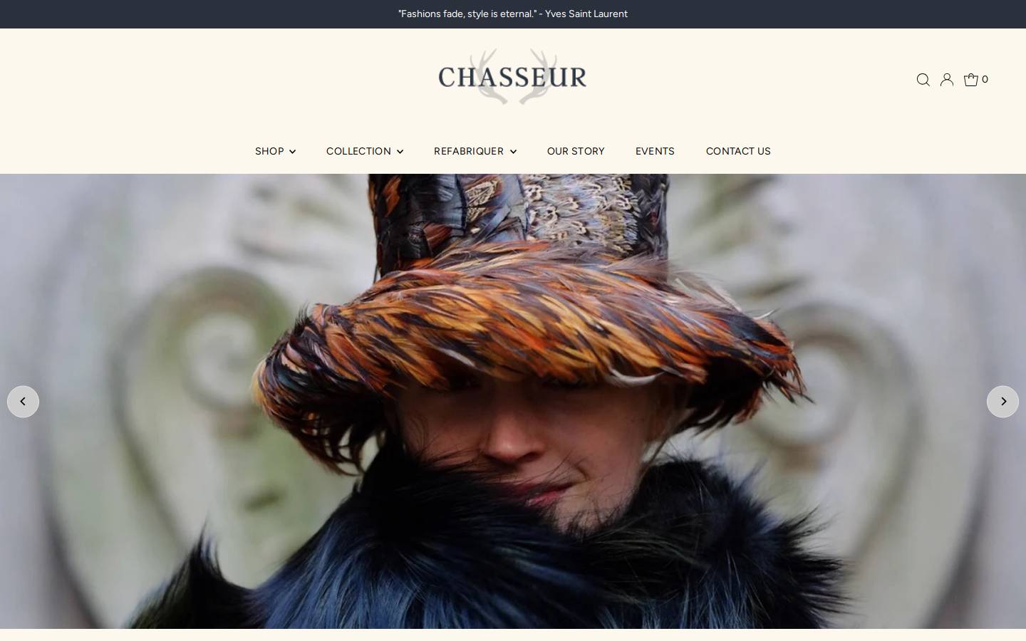 Chasseur.com homepage screenshot