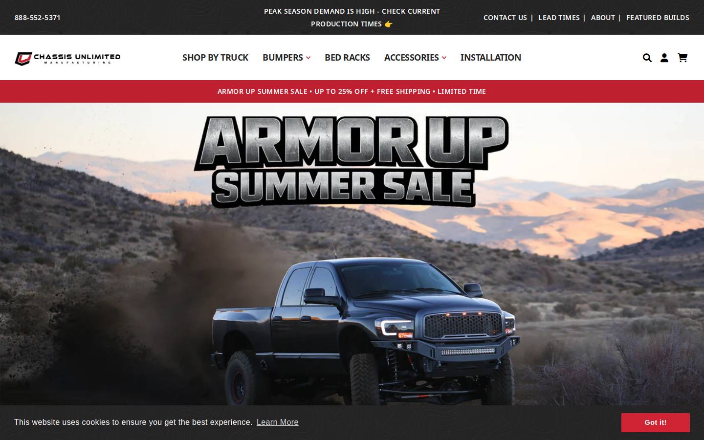chassisunlimited.com homepage screenshot