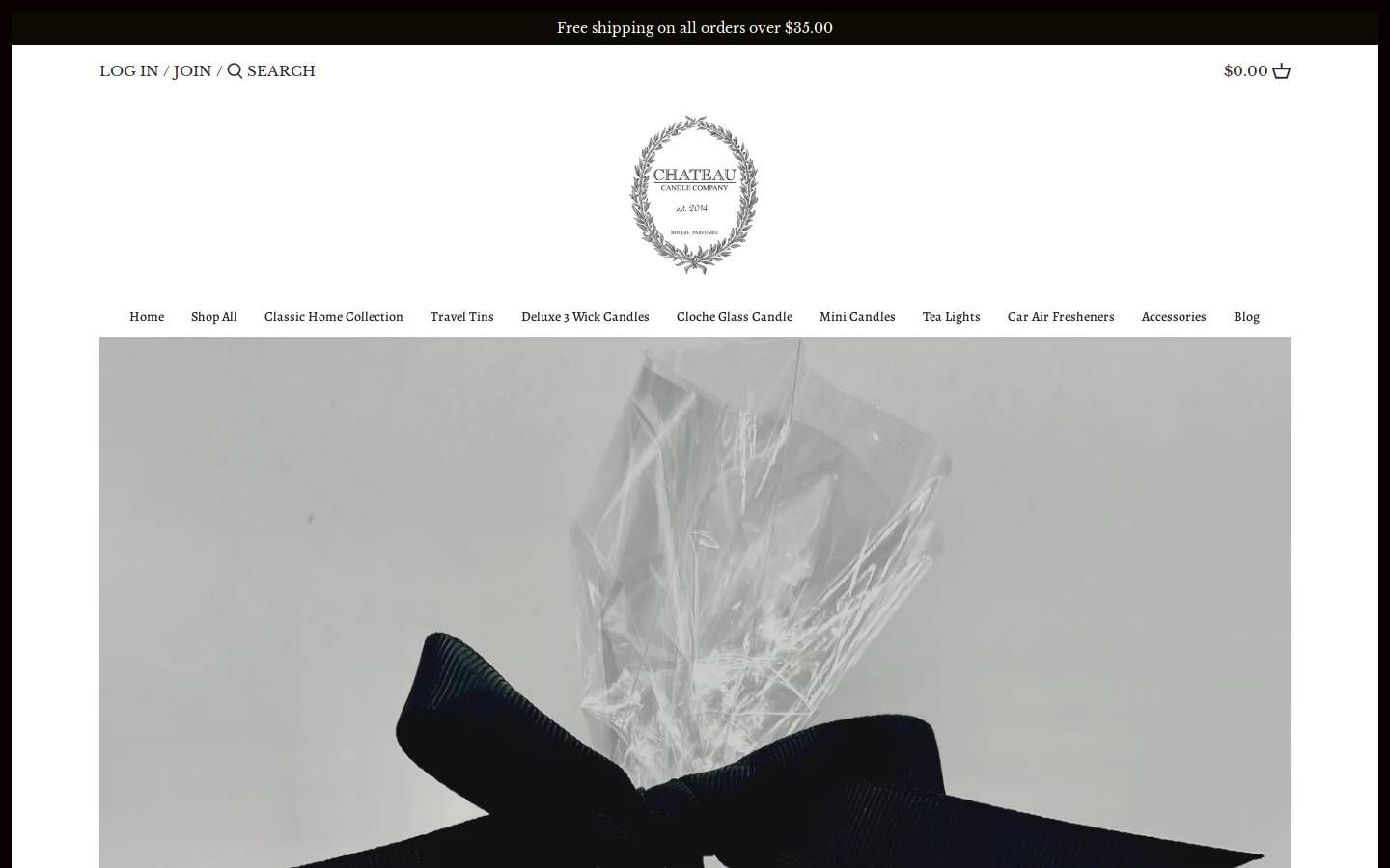 chateaucandlecompany.com homepage screenshot
