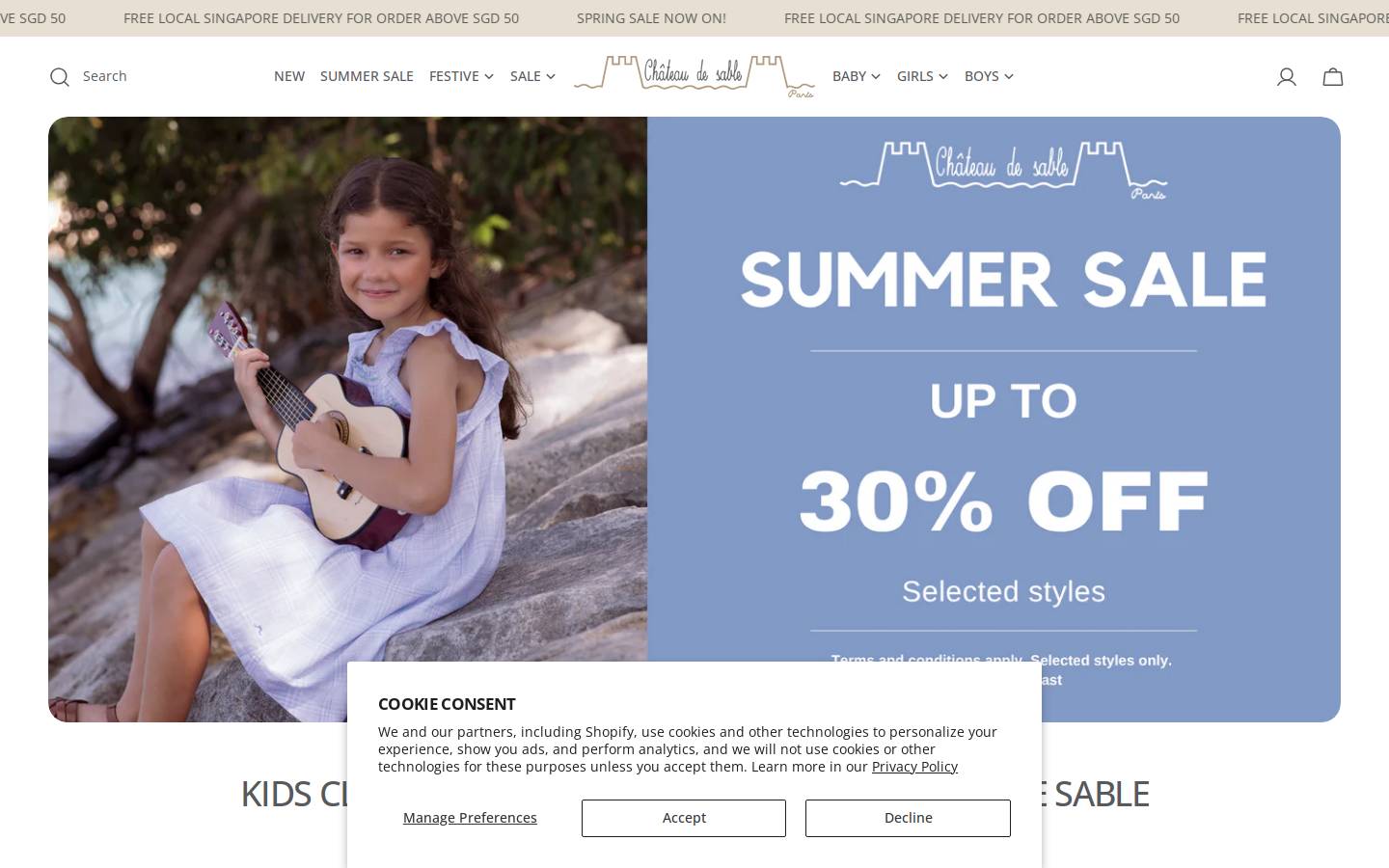 chateaudesable.com homepage screenshot