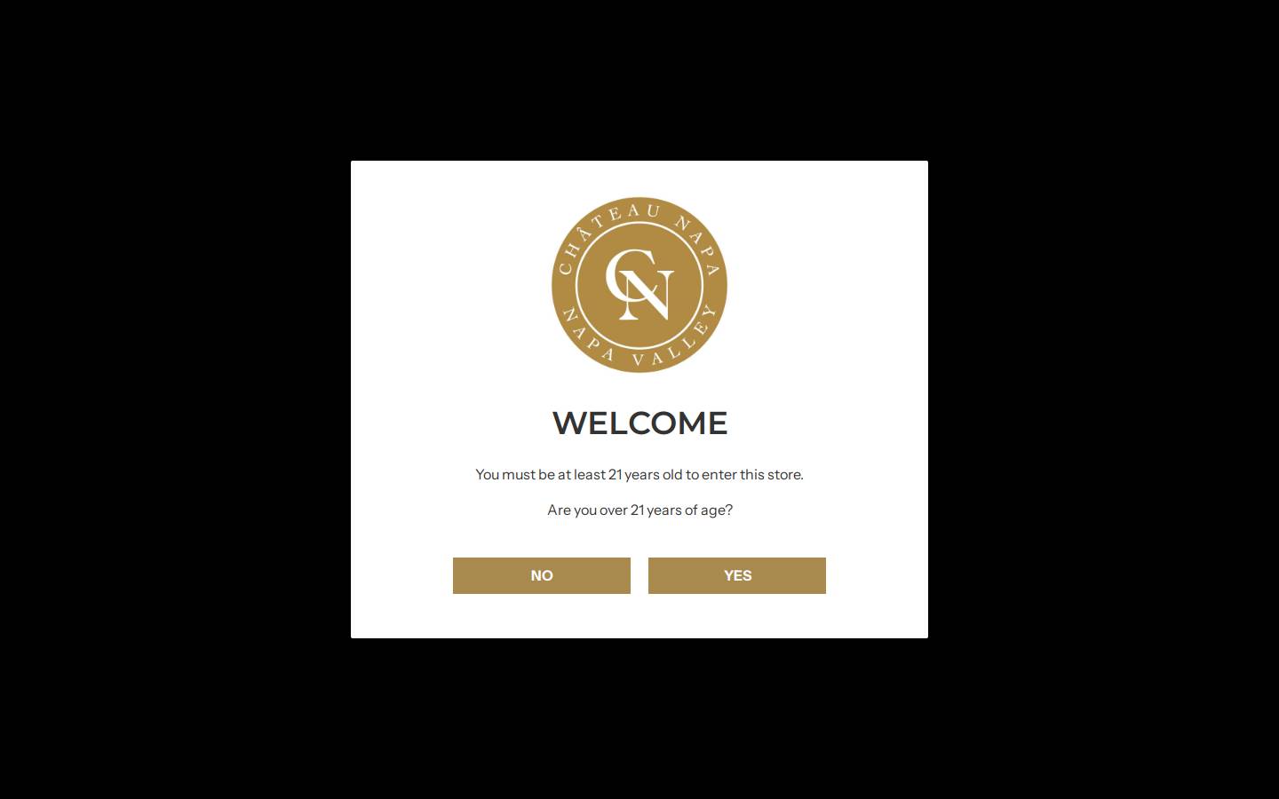 chateaunapa.com homepage screenshot